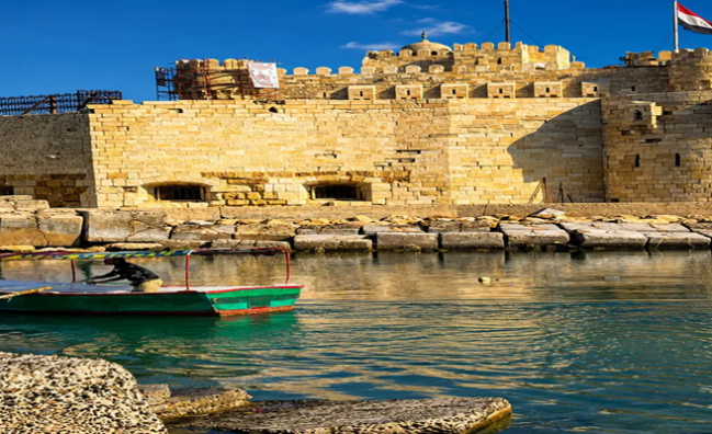 alexandria felucca tour – traditional sail boat on Eastern Harbour at sunset