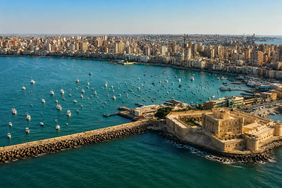 qaitbay citadel tour – Citadel of Qaitbay fortress at Alexandria port